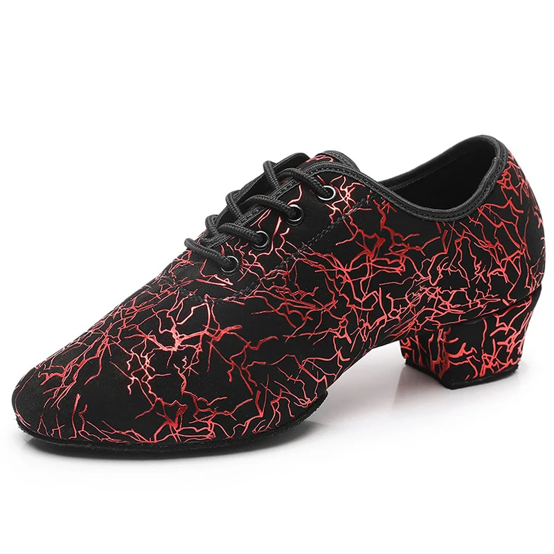 2023 New Fashion Ballroom Dance Shoes For Men Performance Dancing Shoes Lace Up Tango Dance Shoes Practice Latin Shoes For Boys