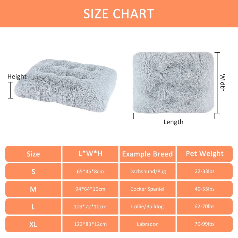 Кровать для собак в клетке, мягкий плюшевый подушечка для успокоения кошек, домашний коврик для животных, уютная подушка для вольера, стираемая, нескользящая, для средних и больших собак.