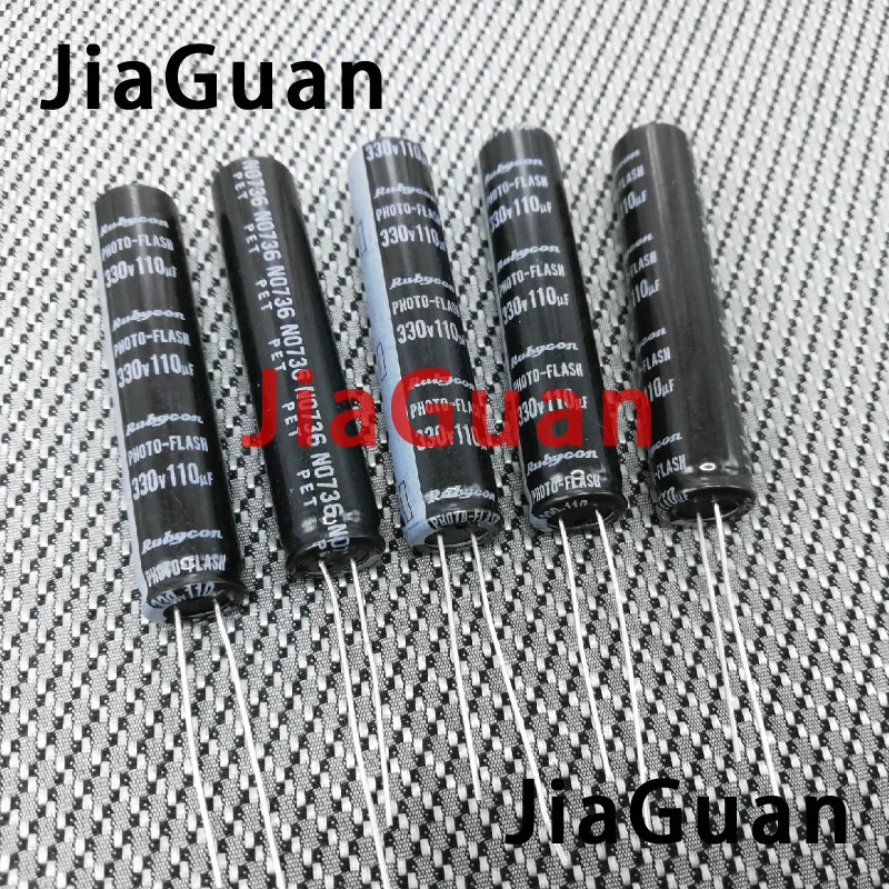 10 шт. новая фотовспышка RUBYCON 110 В 330 мкФ 9x46 мм электролитический конденсатор