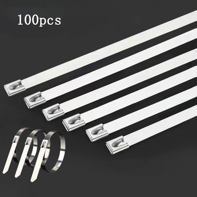 Кабельная Стяжка из нержавеющей стали 304 самоблокирующаяся рельефная кабельная