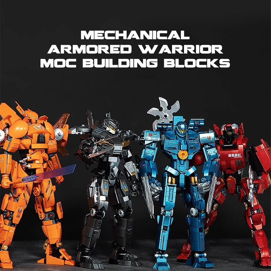 Фото MOC фильм Тихоокеанский охотник-механик робот строительные блоки механический бронированный воин фигурки сборка кирпичи игрушка для детей подарок №1