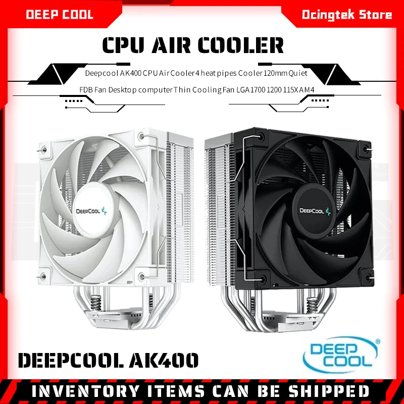 Воздушный кулер Deepcool AK400 для ЦП 4 тепловых интерфейса 120 мм тихий вентилятор FDB