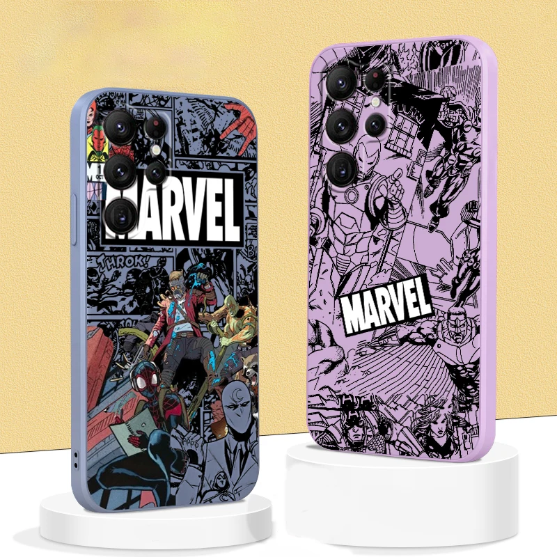 

Liquid Rope Cover Marvel Avengers Comics Cool Phone Case For Samsung Galaxy S23 S22 S21 S20 FE S10 Plus Lite Ultra 5G Funda