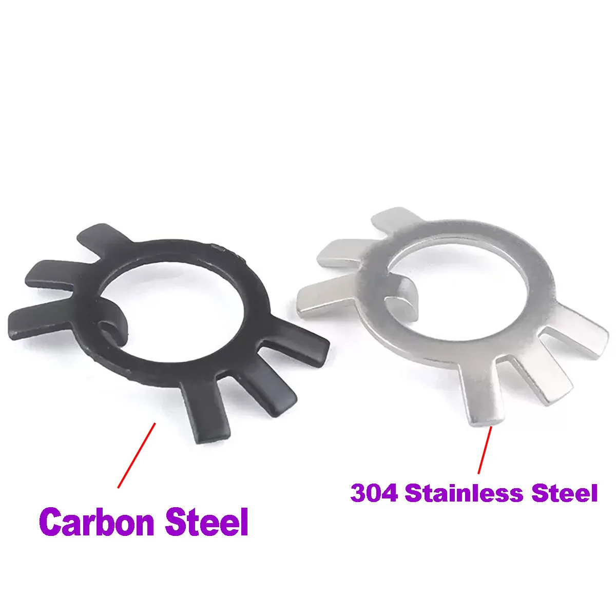 

304 Stainless Steel/Carbon Steel Stop Washer/Six Claw Washer/Wang Ba Locking Flat Washer