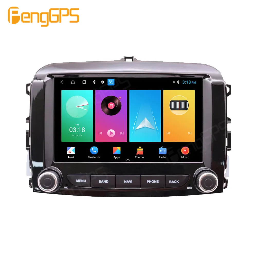 Автомобильный радиоприемник на Android 13 для Fiat 500L 2012 2013 2014-2019 с GPS-навигацией