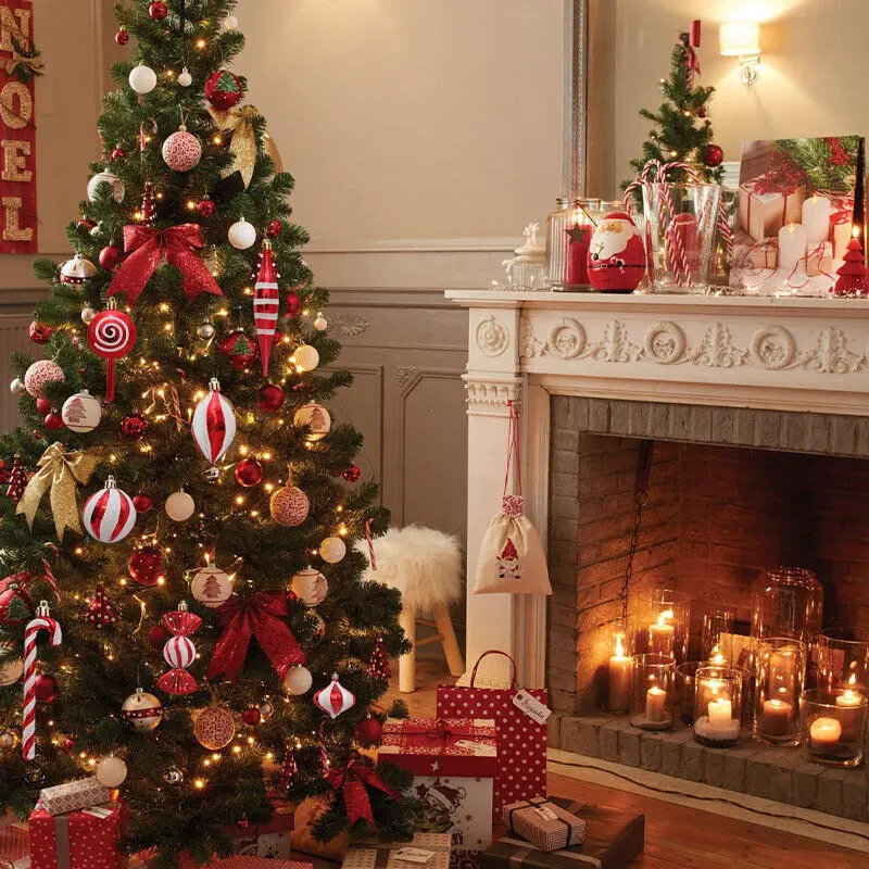 Рождественский кулон в виде конфет многотипный деревянный леденец подвесной