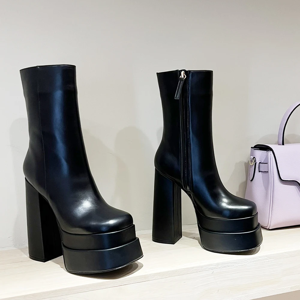 

2022 Best Quality Fashion Lady Shoes Factory Wholesale Price Boots Martin Boots Round Toe High Heel and Naked Women's Shoes