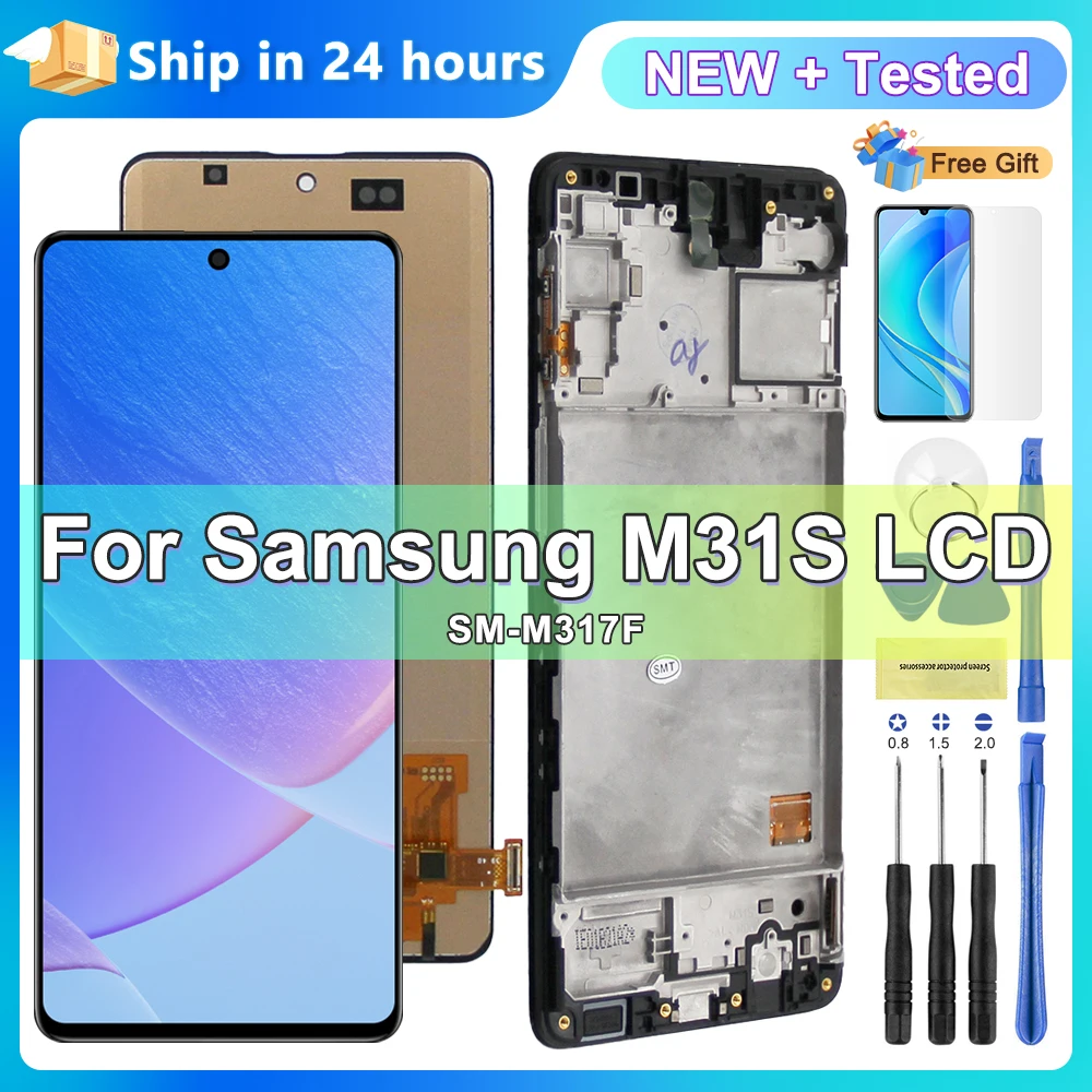 6 5 ''M31S экран с рамкой для Samsung Galaxy M31s SM-M317F M317F/DS ЖК-дисплей сенсорный