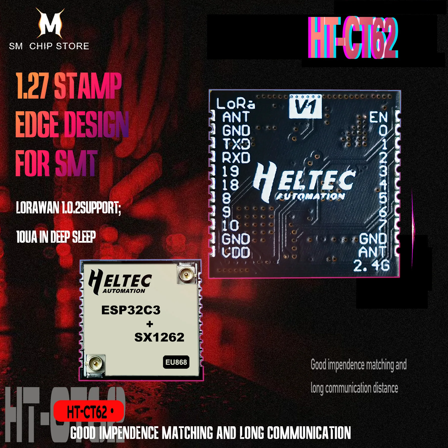 Макетная плата Meshtastic LoRaWAN ESP32 модуль Wi-Fi Bluetooth сверхнизкое энергопотребление