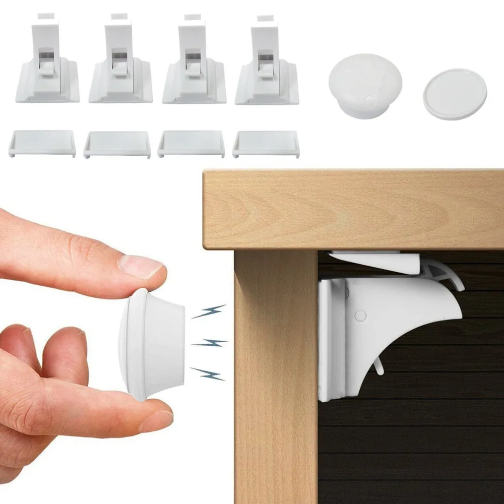 

Device Cabinet Lock Keys For Kitchen Cupboards Door Drawer Locks Safety Lock Catch Corner Protectors Baby Child Locks