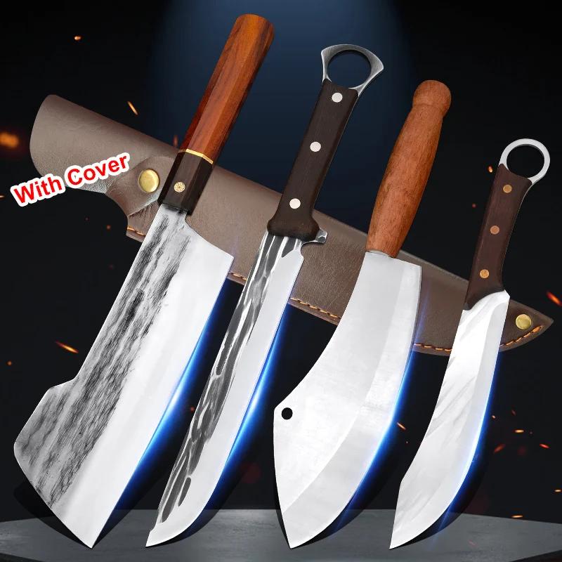 

Outdoor Survival Knife Straight Fishing Camping Hunting Knife Cleaver Meat Beef Butcher Boning Knife Chef Cooking Kitchen Knives