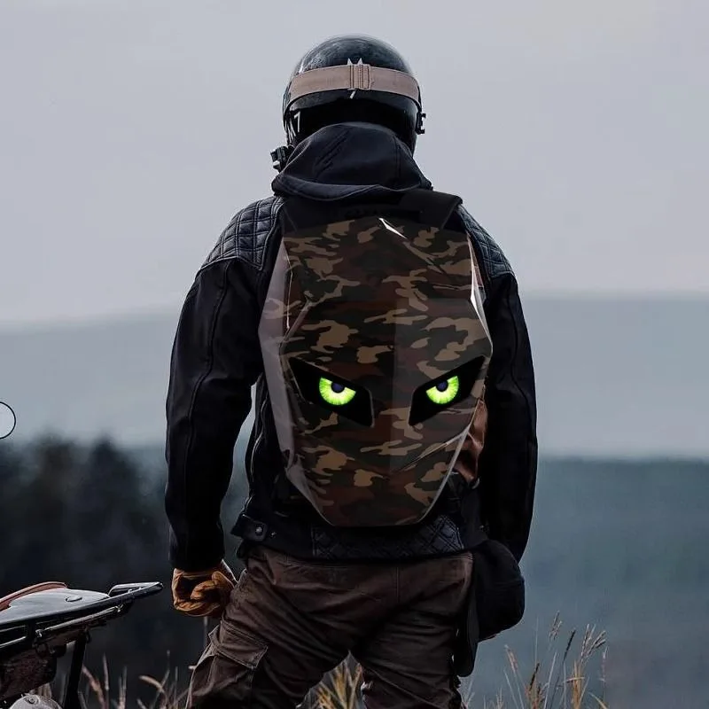Мотоциклетный светодиодный рюкзак Rider, Bluetooth, школьная сумка из углеродного волокна, твердый корпус, полный шлем для езды на мотоцикле, рюкзаки Rugzak (art.: 3920ce93ed658) - 3920ce93ed658