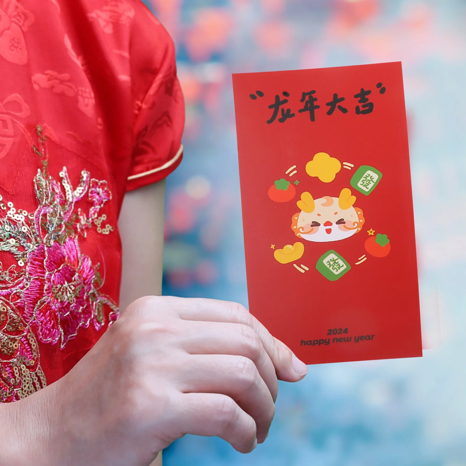 

6pcs Creative Chinese Dragon style Red Envelopes Exquisite Paper Money Pouches