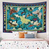 butterfly art wall tapestry psychedelic print 100 microfiber fabric hotel hallway bedroom living room home wall decoration