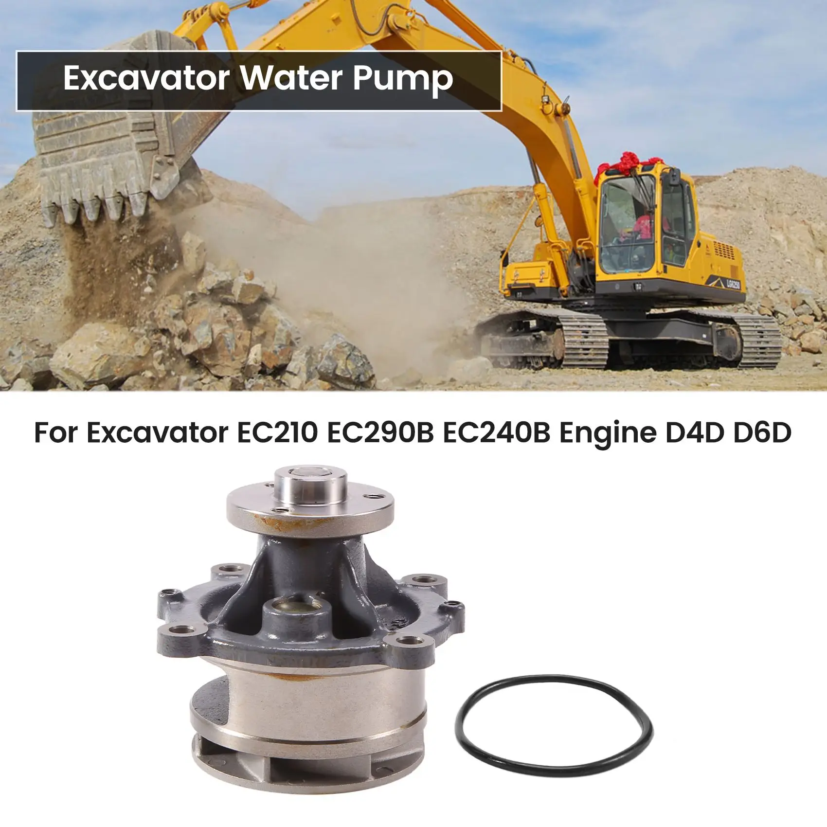 21404502 Водяной насос экскаватора для двигателя Volvo EC210 EC290B EC240B D4D D6D