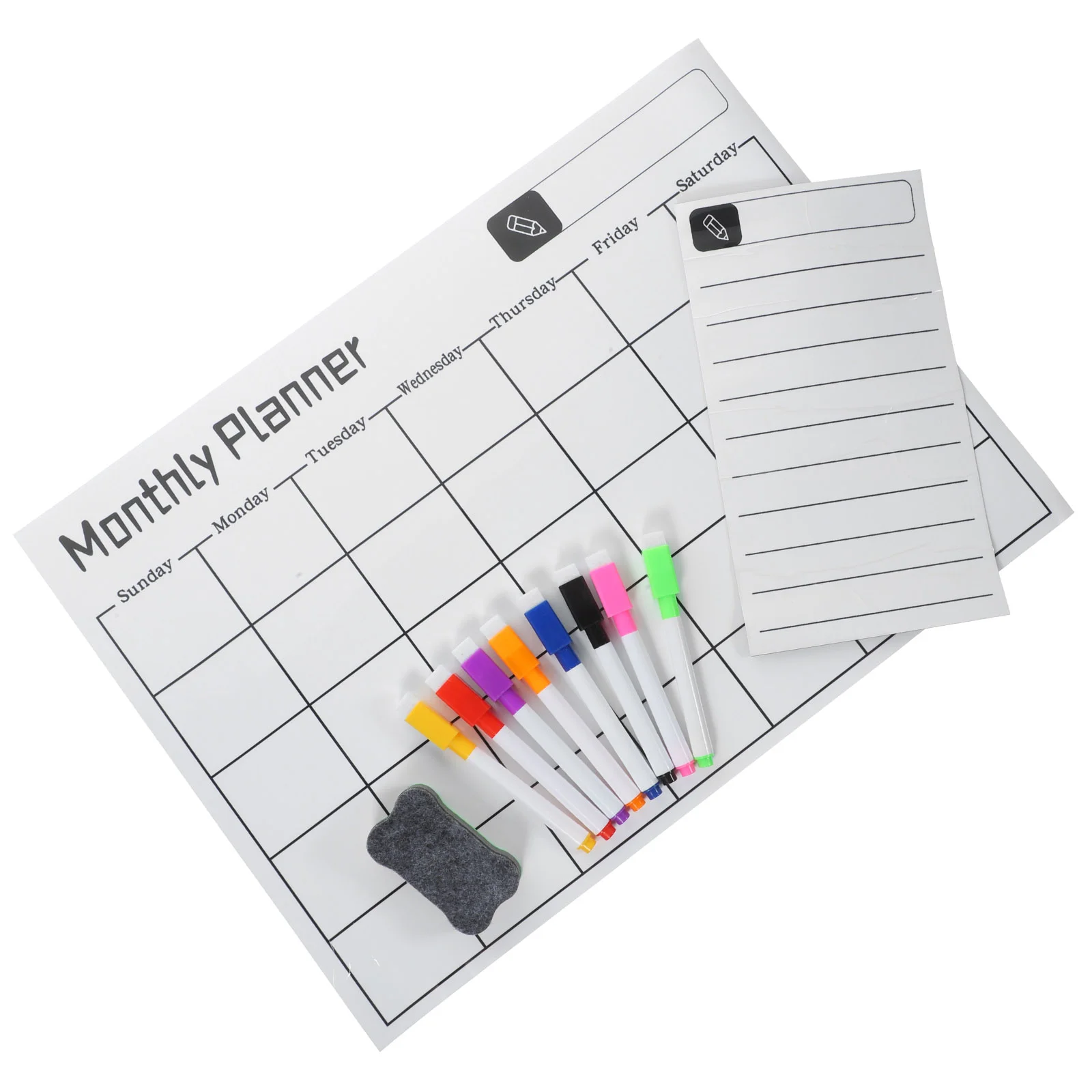 

Board Dry Erase Fridge Planner Calendar Weekly Whiteboard Wall White Monthly Pad Acrylic Erasable Planning Boards Office Kids