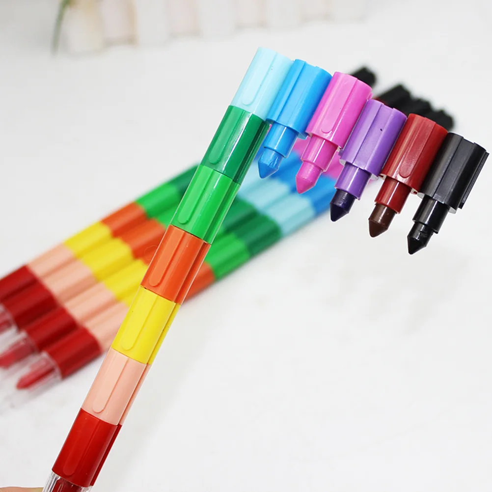 

Crayon Crayons Pencolor Kit Colored Rainbow Wax Penspainting Oil Coloring Supplies Schoolpoint Stacking Party Favors Mini