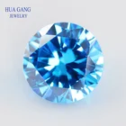 Sea Blue 3,25-12 мм, кубический цирконий круглой формы AAAAA, бриллиантовая огранка, свободный CZ камень, фотоэлемент для ювелирных изделий, бесплатная доставка