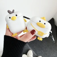 ins cute duck case for airpods 3 cases cover apple airpods pro airpod air pod 2 1 coque wireless headphones soft silicone covers