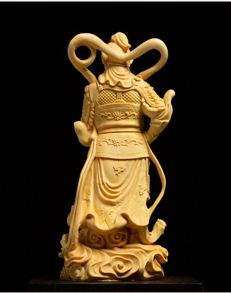 Фото Дверные Будды Gavin Веды Статуя Weituo Guan Yu Орнамент Guan Gong Резьба по дереву Домашний декор №5