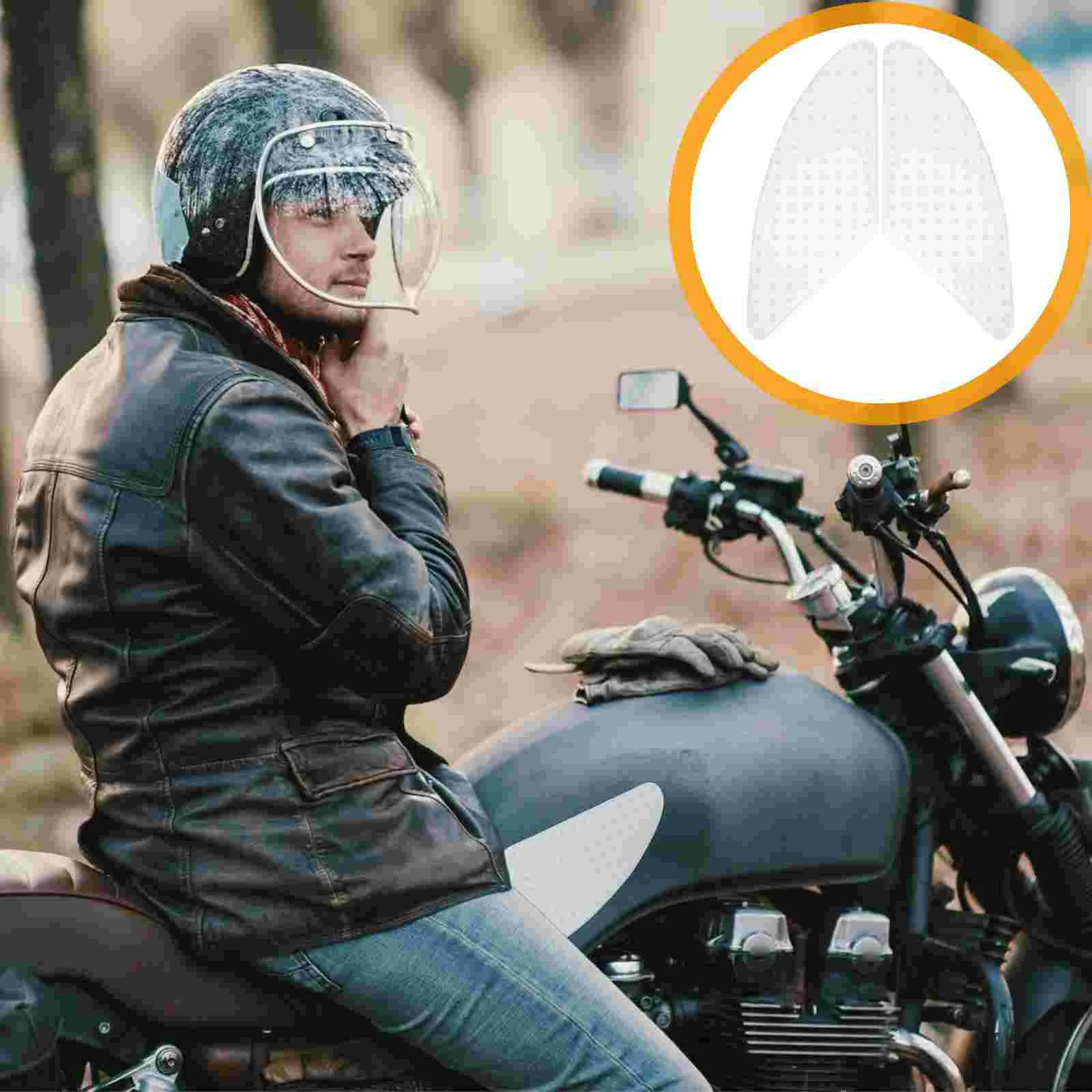 

1 Pair Motorcycle Gas Tank Protector Fuel Tank Stickers Motor Tank Knee Pad