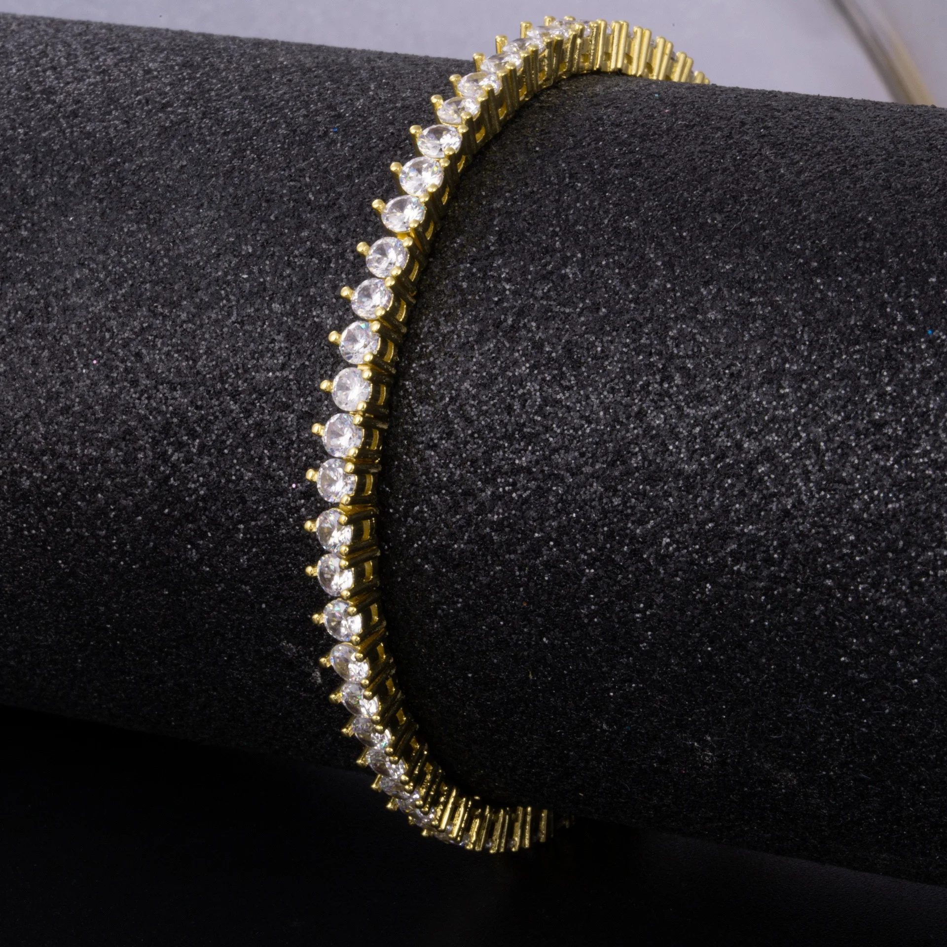 

Best selling Hip Hop Iced Out Jewelry 14k White Gold Yellow Gold AAA Cubic Zirconia Diamond Tennis Chain