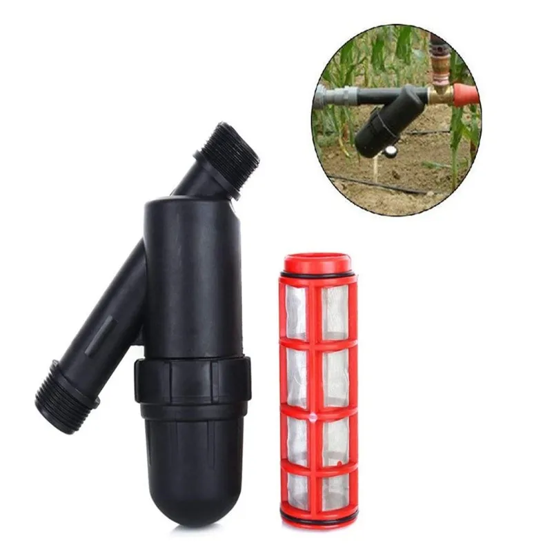 

3pcs 3/4" 1” Male Screen Water Filter 120Mesh Stainless Steel Filter Garden Irrigation Misting Spray System Impurities Strainer