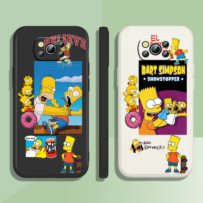 

The Simpsons Homer kills Bart Phone Case For Xiaomi Mi Poco X4 X3 C40 C31 C3 M4 M3 F4 F3 GT Pro NFC Soft Liquid Rope Cover