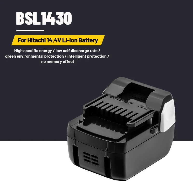 

NEW Replacement 14.4v12.8Ah Li-ion Power Tool Battery for HITACHI BSL1415 BSL1430 CD14DSL DH14DSL DS14DSL 329901 Cordless Drill