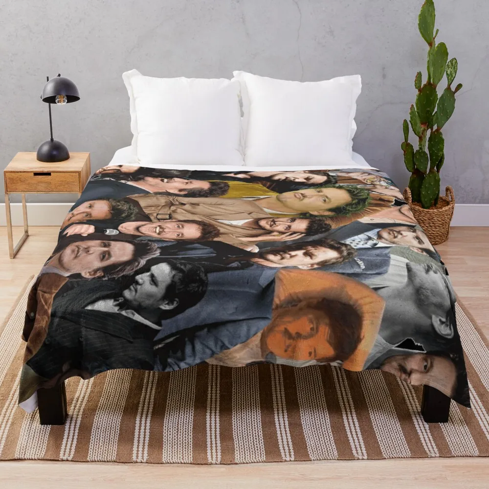 

pedro pascal photo collageThrow Blanket Camping blanket crochet crochet