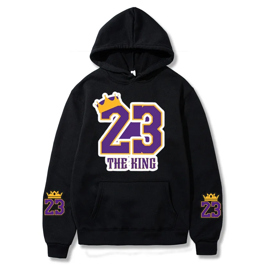 

2022 New Mens Casual Pullover Hoodies Polyester Cotton 23 KING Print Hoodie Autumn/Winter Fleece Male Hoodies Sweatshirts