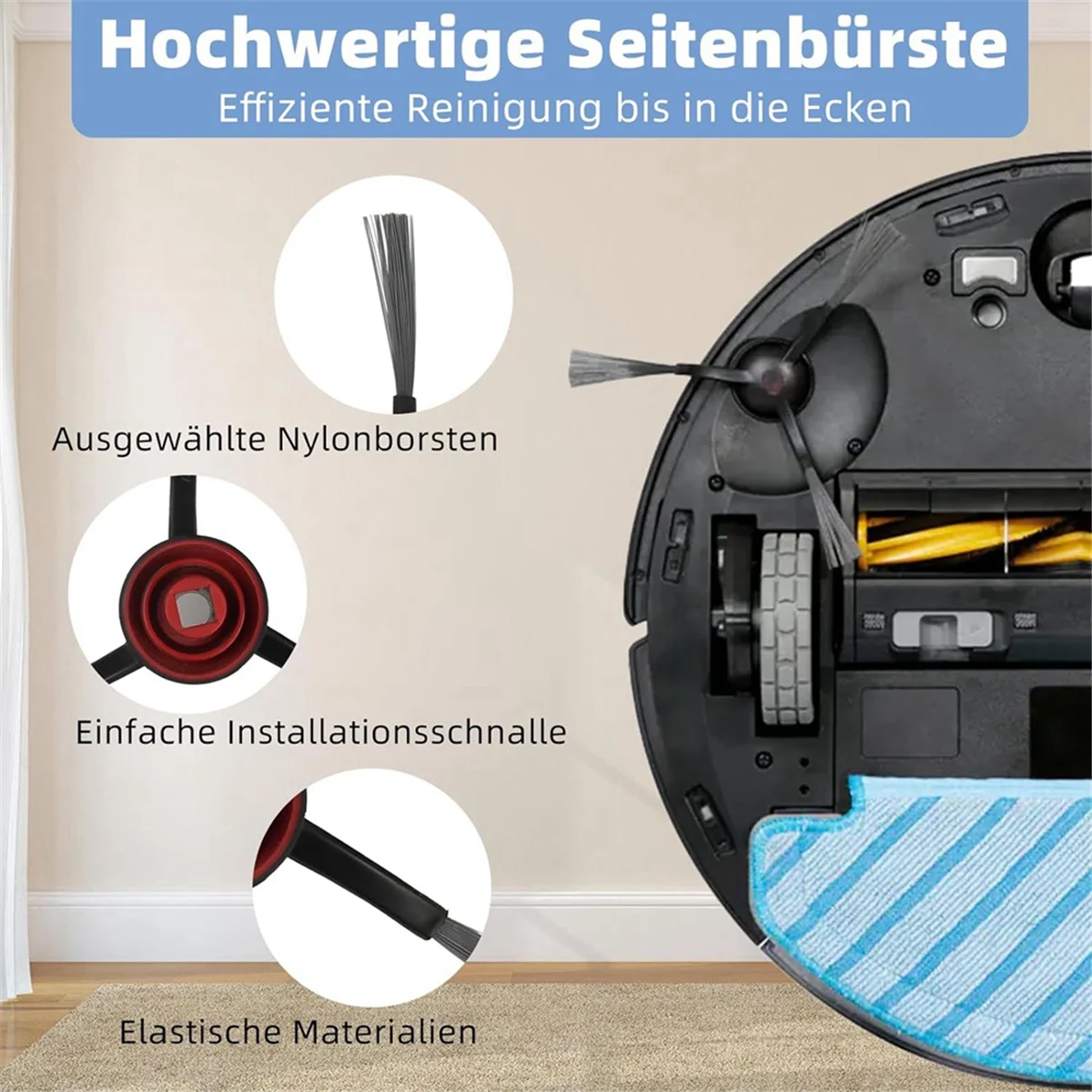 Для Ecovacs Deebot N8 / N8+ Pro Pro+ T9 T9+ N10+ OZMO 950/920 T8 T8+ Основная боковая щетка Hepa-фильтры