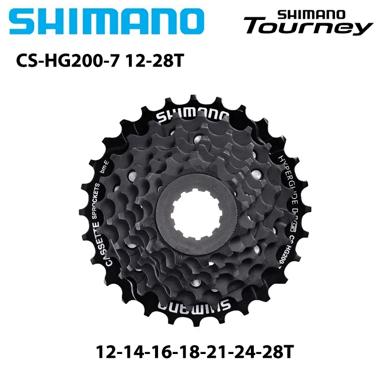 SHIMANO TOURNEY CS HG200 7/8/9 В 7/8/9-скоростная черная кассетная звездочка MTB 28T/32T/34T/36T кассета HG
