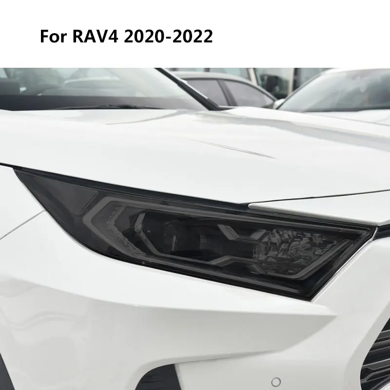 

For Toyota RAV4 2019 2020 XA50 Car Headlight Protective Film Front Light Transparent Black Sticker TPU Anti Scratch Accessories