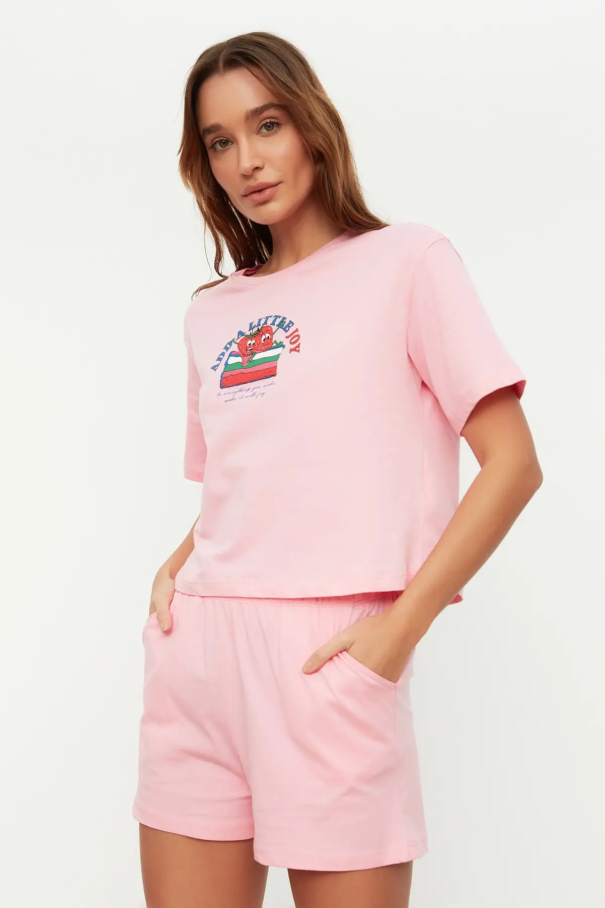 

Printed Knitted Pajamas Set THMSS22PT0318