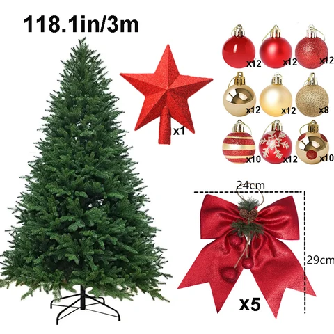 Набор украшений для рождественской елки 2.1/2.4/3 м