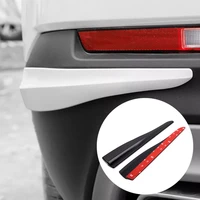 2pcs car front rear bumper protector guard strip rubber scratch sticker black white carbon universal adhesive auto lip splitter