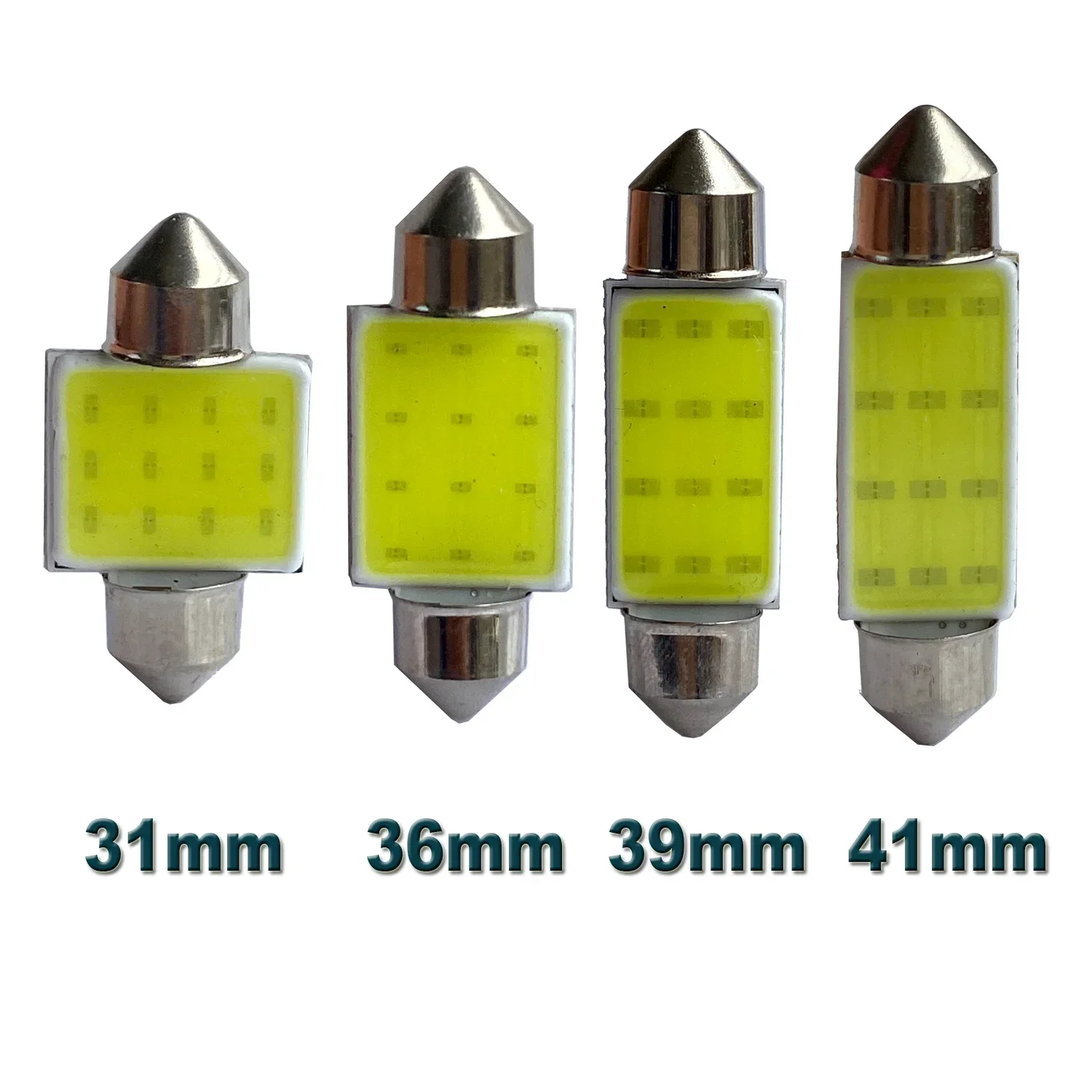 

100 шт. Festoon C5W C10W 31 мм 36 мм 39 мм 41 мм Белая светодиодная лампа для багажника автомобиля Автоматический интерьер для чтения Купольные лампы Номерный знак 12 В