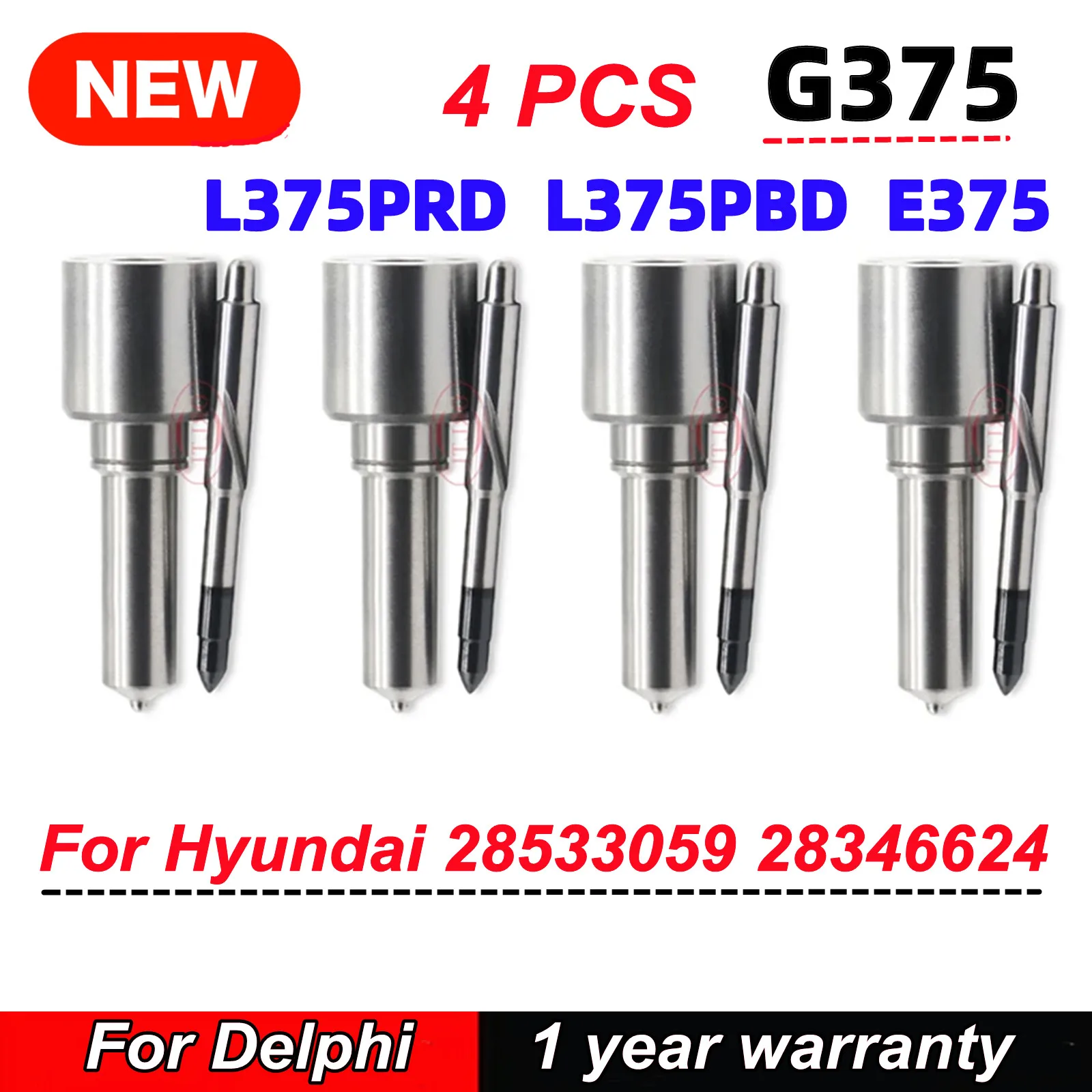 Фото 4 шт. L375PRD L375PBD E375 G375 новая дизельная форсунка топливной форсунки для Hyundai 28533059 28346624 №1