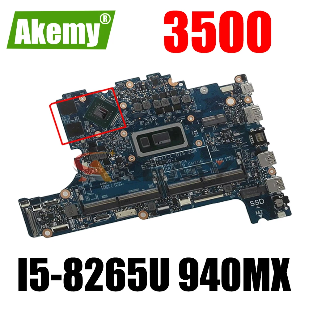 

For DELL 3500 Laptop Motherboard CN-0KVN26 0KVN26 KVN26 18750-1 With SRFFX I5-8265U N16S-GTR-S-A2 940MX 100% working well