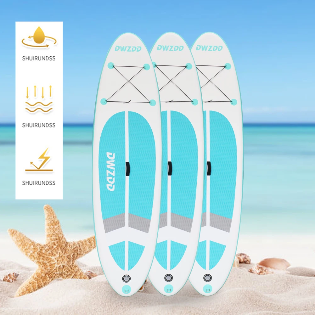 

EVA Inflatable Stand-up Paddle Board Water Sport Surfing Surfboard with Tail Fin Portable Pump Height Adjustable Alloy Oar