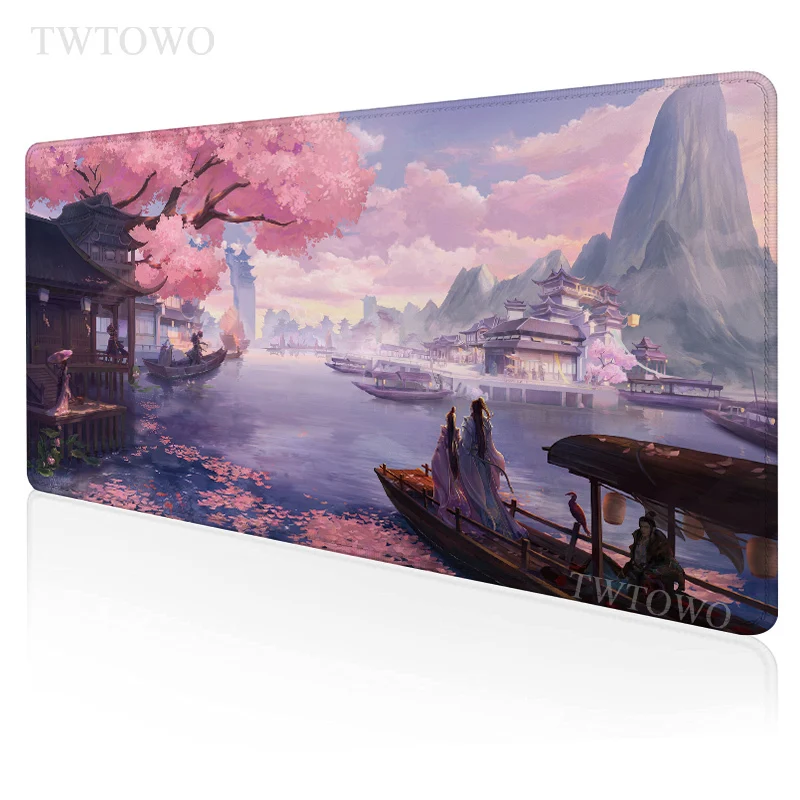 

Cherry Blossoms Sakura Mouse Pad Gaming XL New Custom Large Mousepad XXL Desk Mats Anti Slip Soft Natural Rubber PC Mice Pad