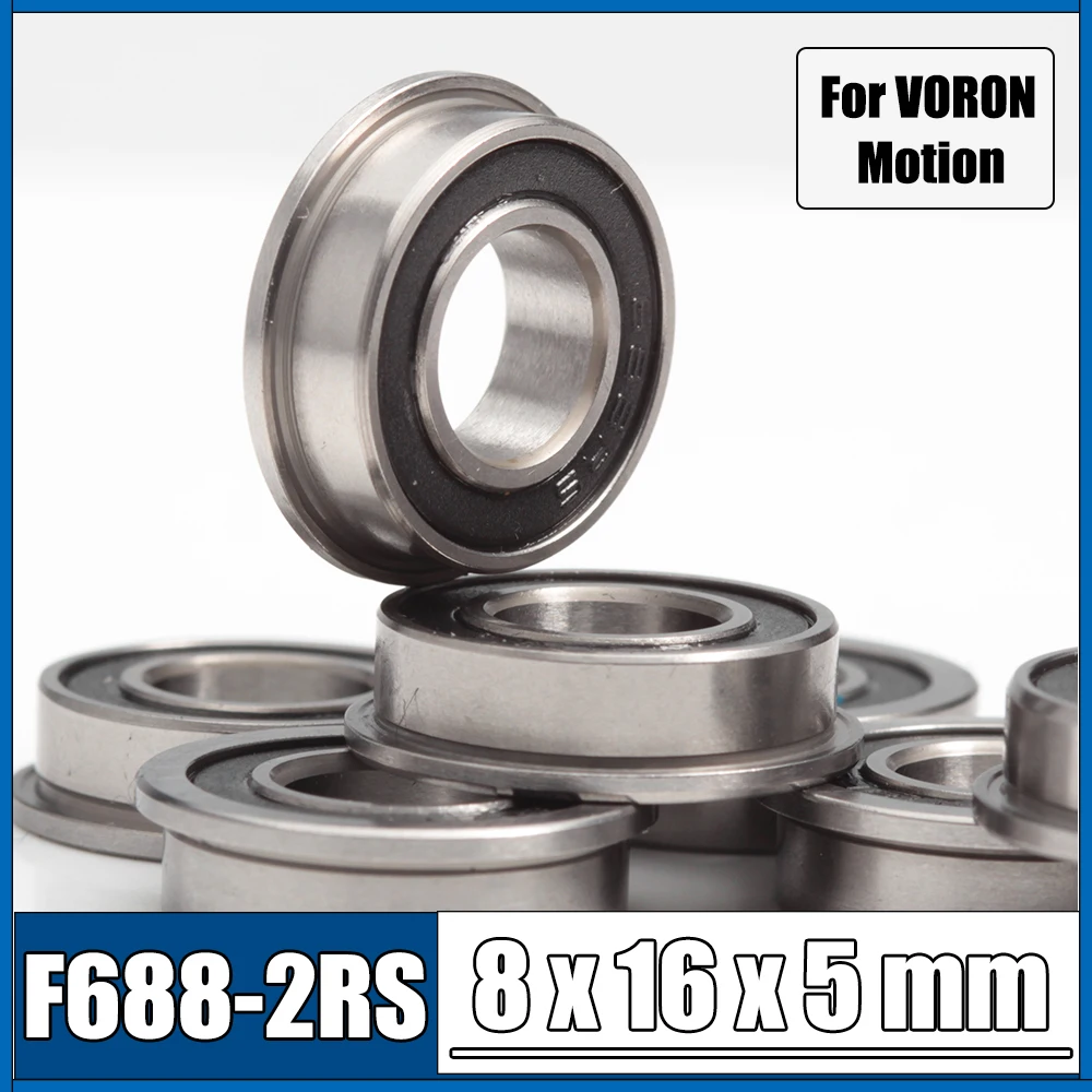 F688RS подшипник 8x16x5 мм ABEC-7 10 шт F688-2RS фланцевые шарикоподшипники для VORON 0 движения