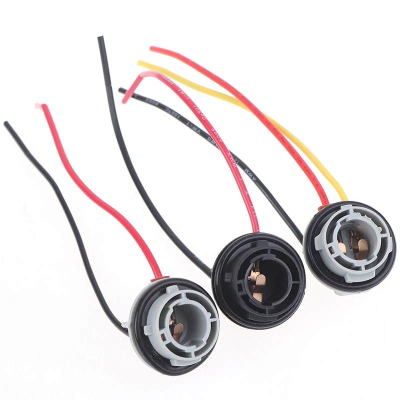 2 Stks/partij 1157 Bulb Socket BAY15D Lamphouder P21/5W Adapter Base Connector Voor Remlicht Plastic Auto accessoires