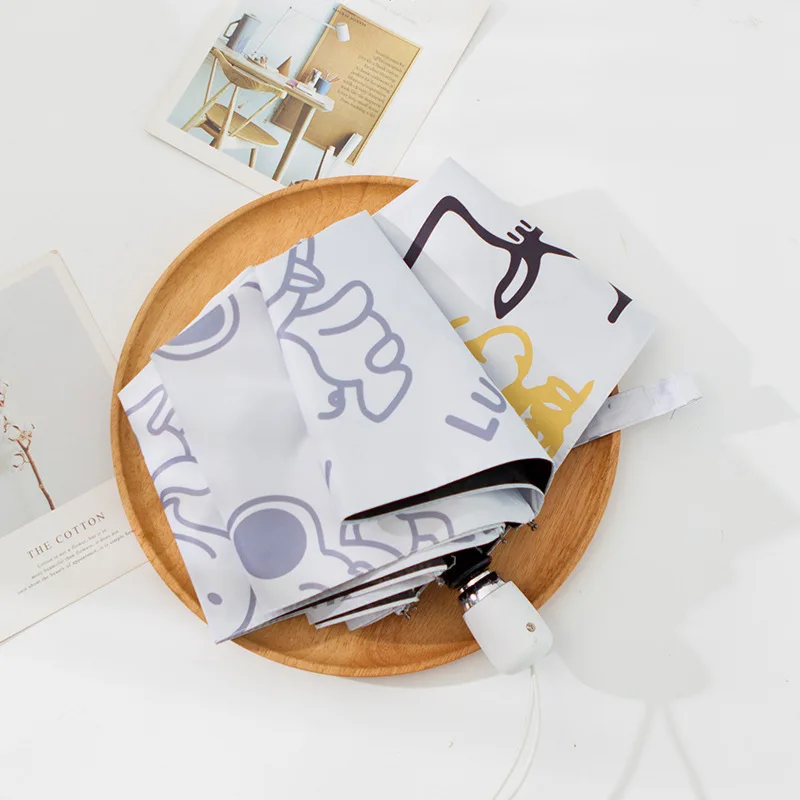 Зонт для путешествий Snoopy ветрозащитный складной зонт от дождя автоматический