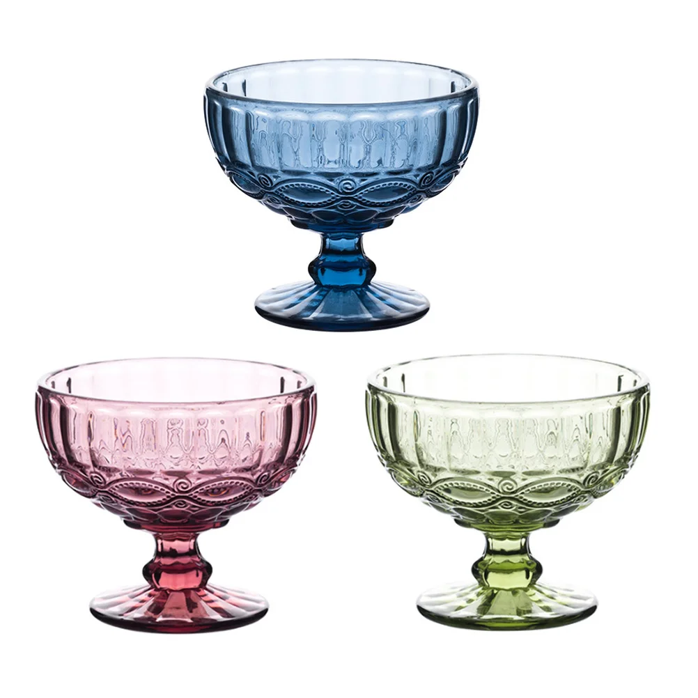 

Bowl Dessert Glass Cups Footed Cup Ice Cream Bowls Glasses Clear Salad Fruit Pudding Yogurt Small Mousse Sundae Trifle Appetizer