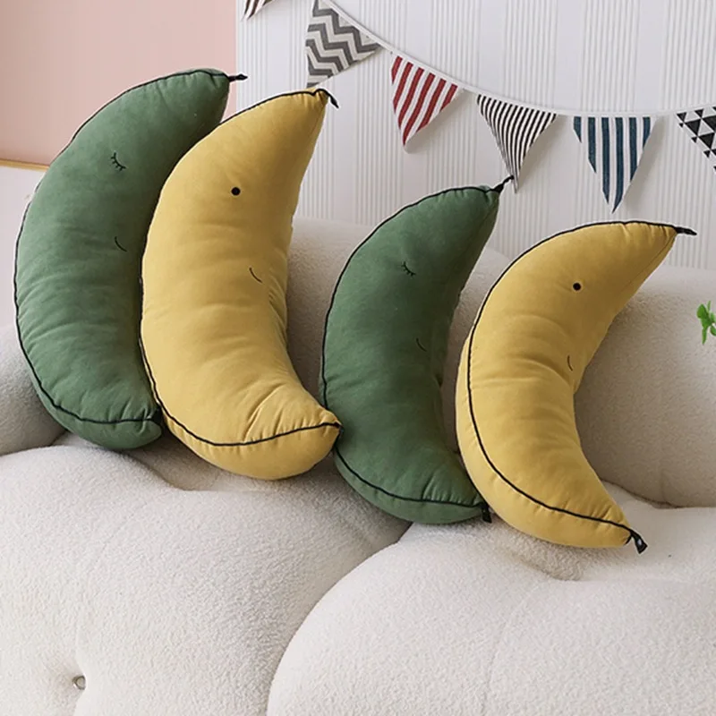

Children's Pillow Fruit Series Short Plush Banana Pillow Cartoon Lumbar Pillow Seat Lumbar Home Decoration Sofa Soft Doll