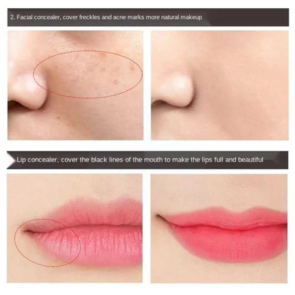 

3d Concealer Pen Non-marking Covers Acne Spots Dark Covers Tools Natural Pencil Plant Wooden Circles Makeup Cosmetic Rod R2g4