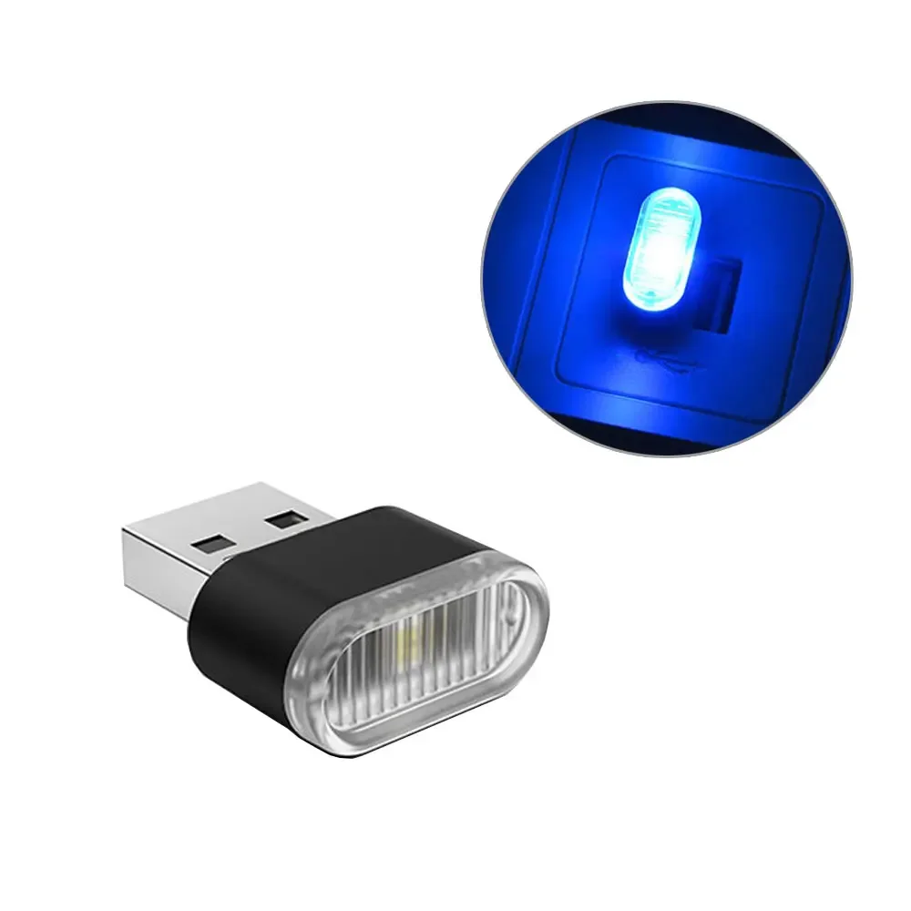 

Мини-USB светодиодный 5 В автомобильный светильник, автомобильная внутренняя атмосфера, декоративная лампа, моделирование окружающего красочного света, 5 видов света цветов