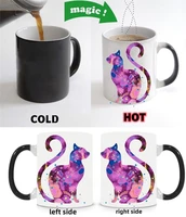 cat cups cat lady cup cat lover coffee mugs cocoa cup friend gift home decor heat sensitive tea cup drinkware coffeeware teaware